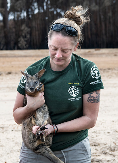 Kelly Donithan with Kangaroo