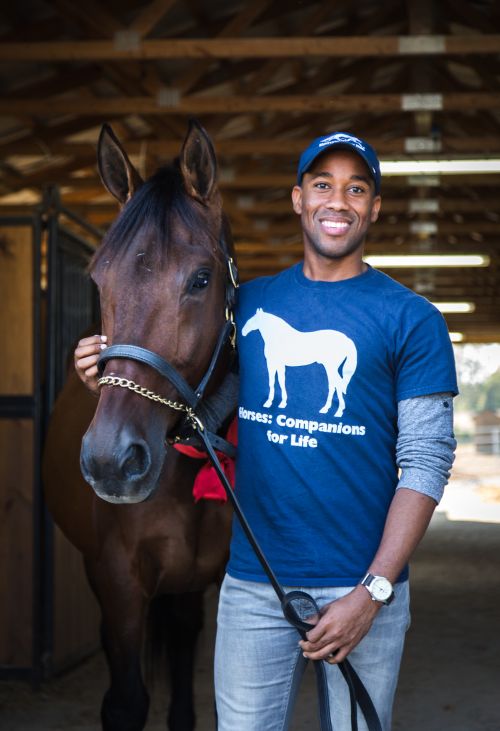 Bryant Taylor and a horse