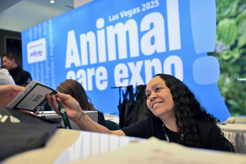 Woman at registration desk