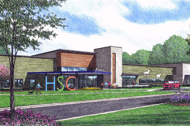 Artists rendering of the new Humane Society of Charlotte Resource Center