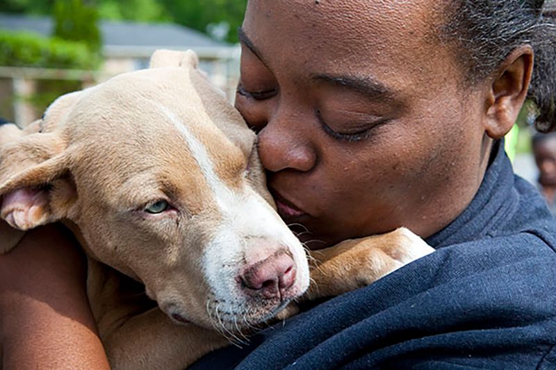 Woman with dog