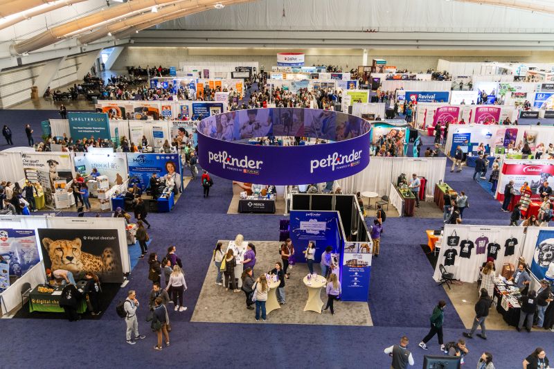 Ariel shot of the exhibit hall