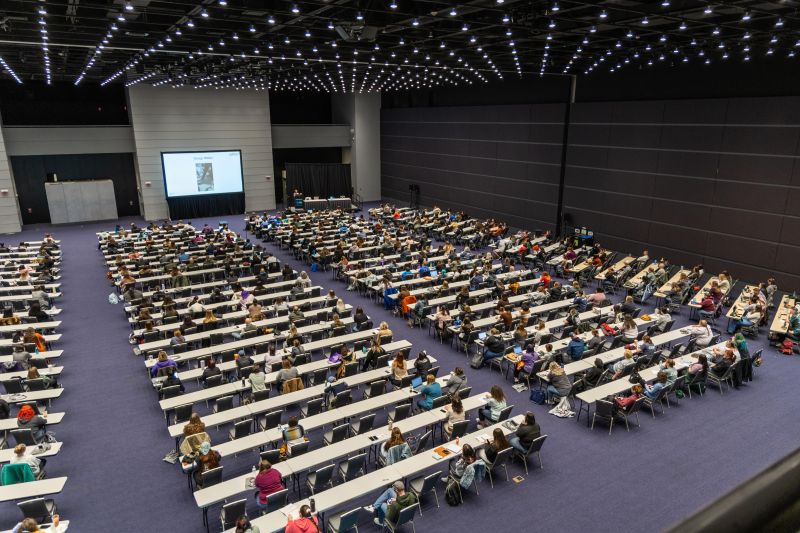 Ariel view of workshop room