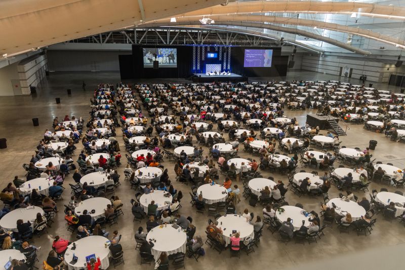 Ariel view of the main stage