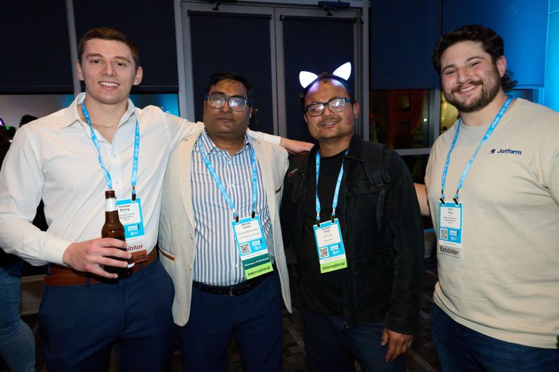 Attendees at the Expo party