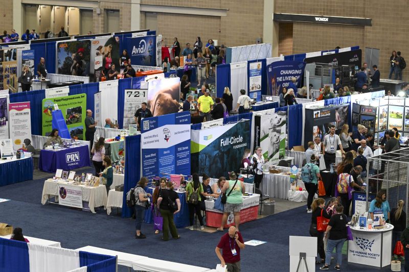 Arial photo of the exhibit hall