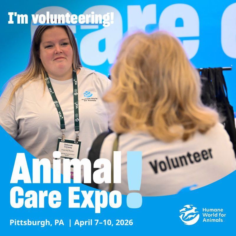 I'm volunteering at Animal Care Expo 2026