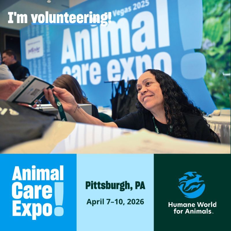 I'm volunteering at Animal Care Expo 2026