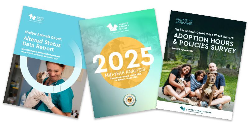 three covers of shelter animals count reports