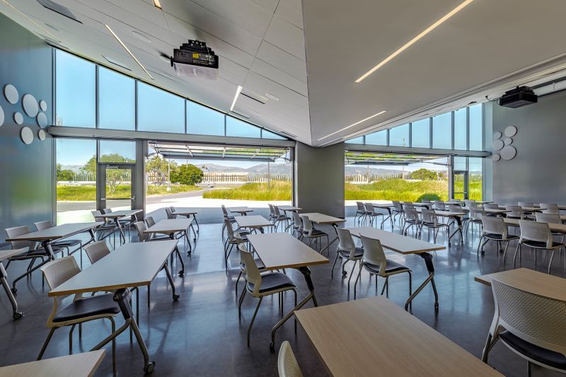 Photo showing the inside of a classroom in the Santa Clara Center.