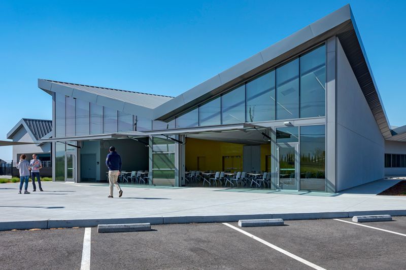 Photo showing the front exterior of the Santa Clara Center.