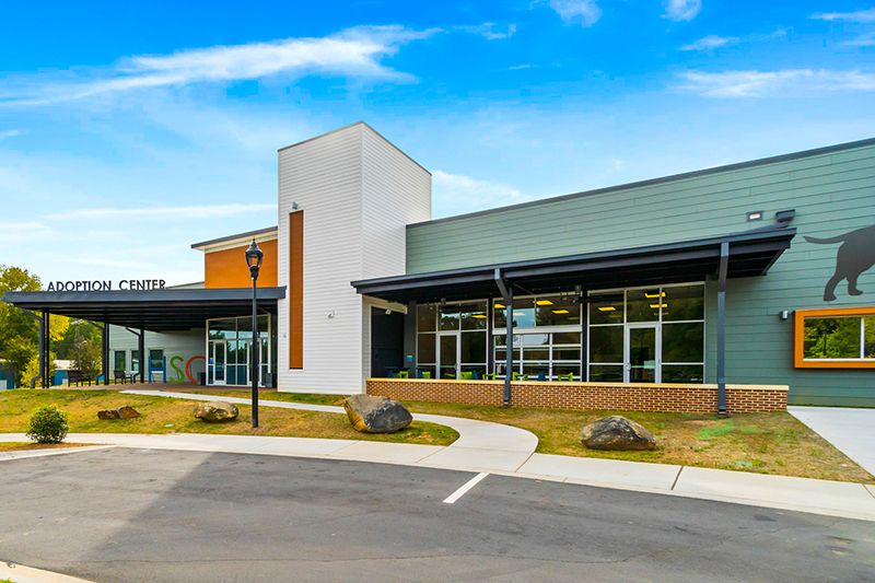 Exterior of the Humane Society of Charlotte's new facility.