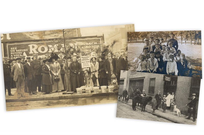 a collage of black and white photos of women activists