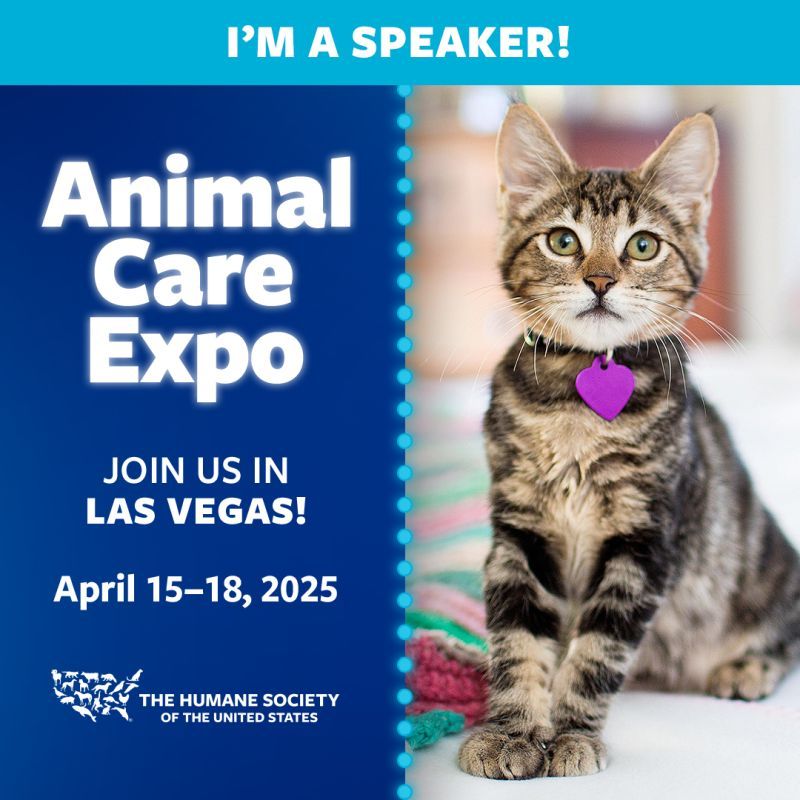 I'm at speaker at animal care expo 2025