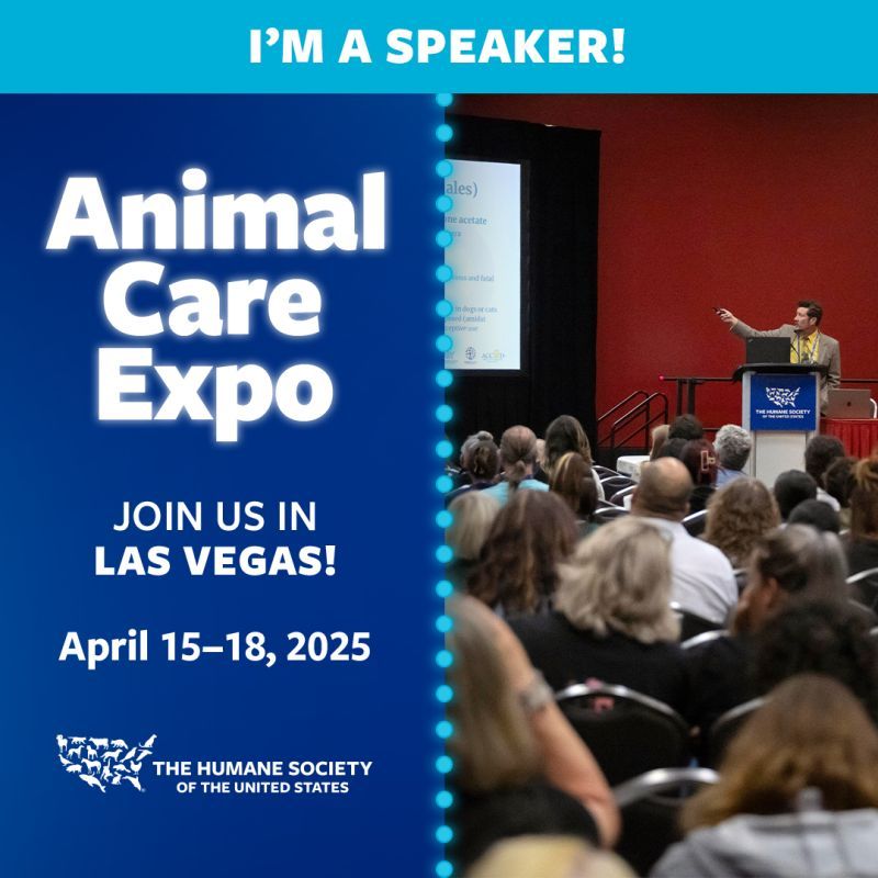 I'm at speaker at animal care expo 2025