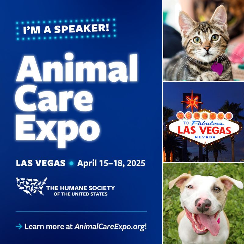 I'm at speaker at animal care expo 2025