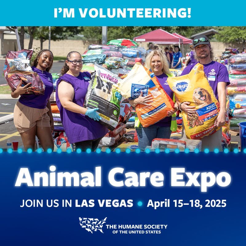 I'm volunteering at animal care expo 2025