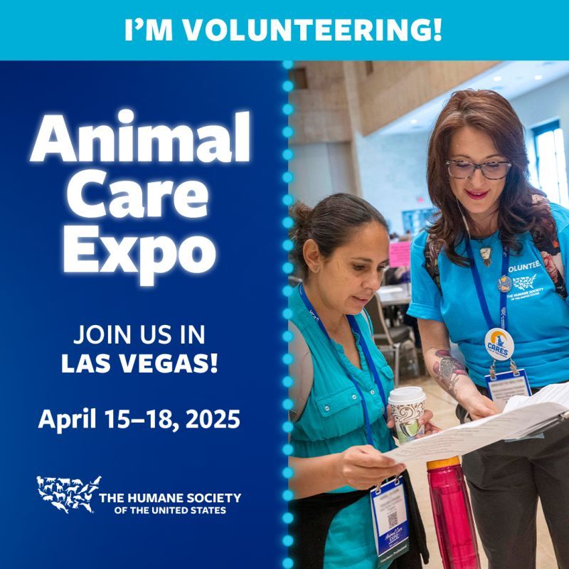 I'm volunteering at animal care expo 2025