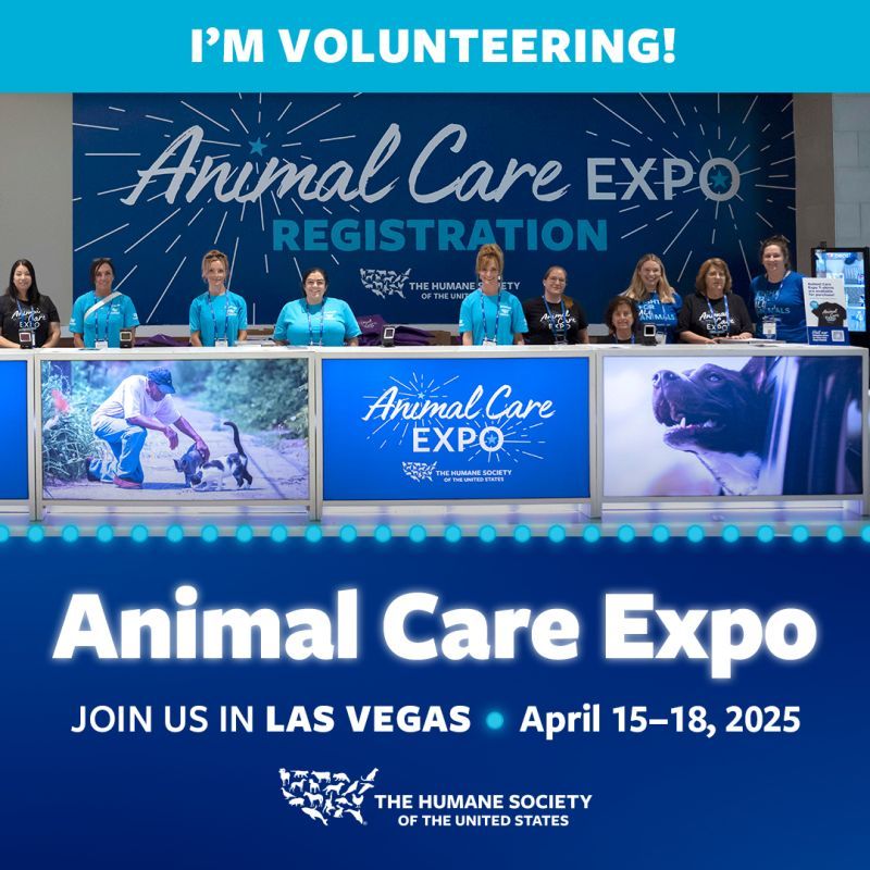 I'm volunteering at animal care expo 2025