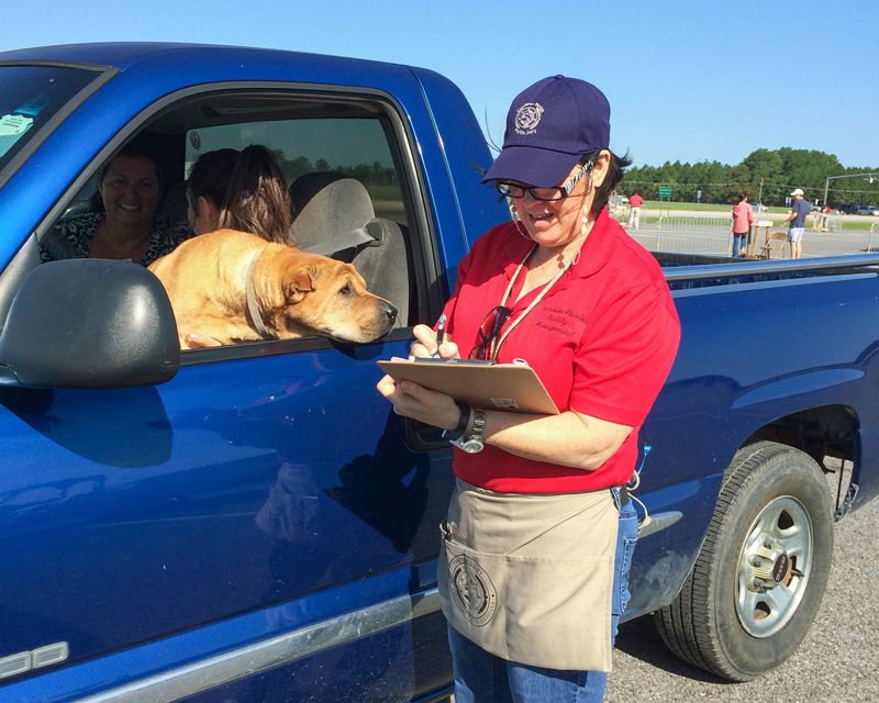 Checking in at a mobile clinic