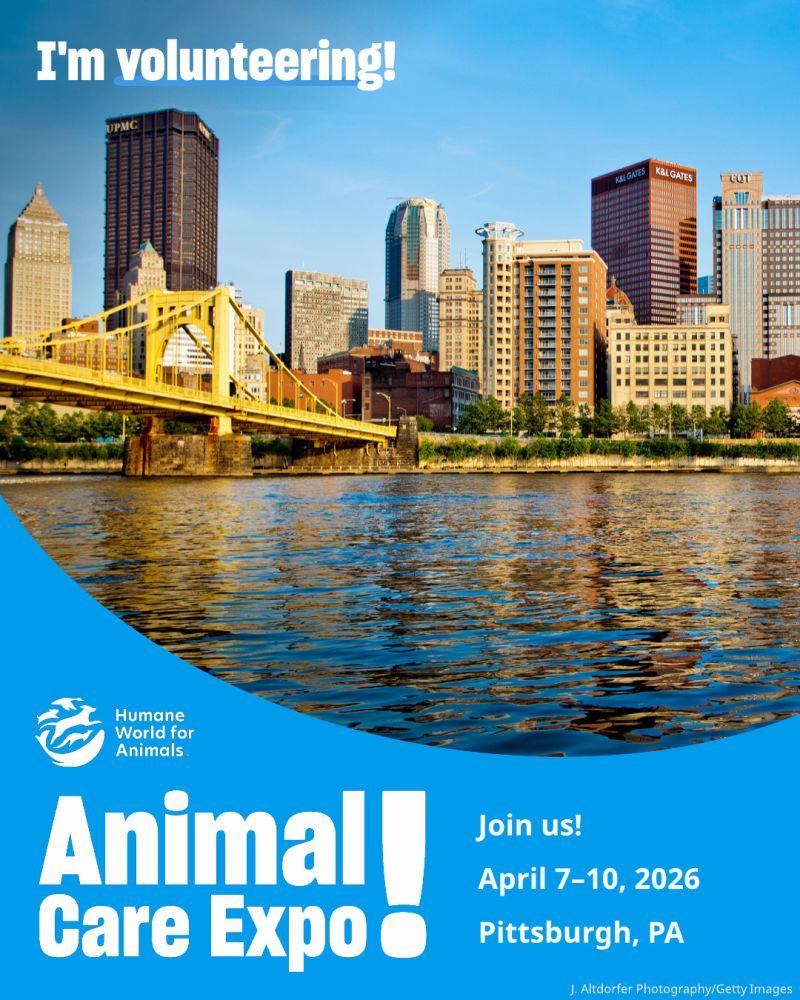 I'm volunteering at Animal Care Expo 2026