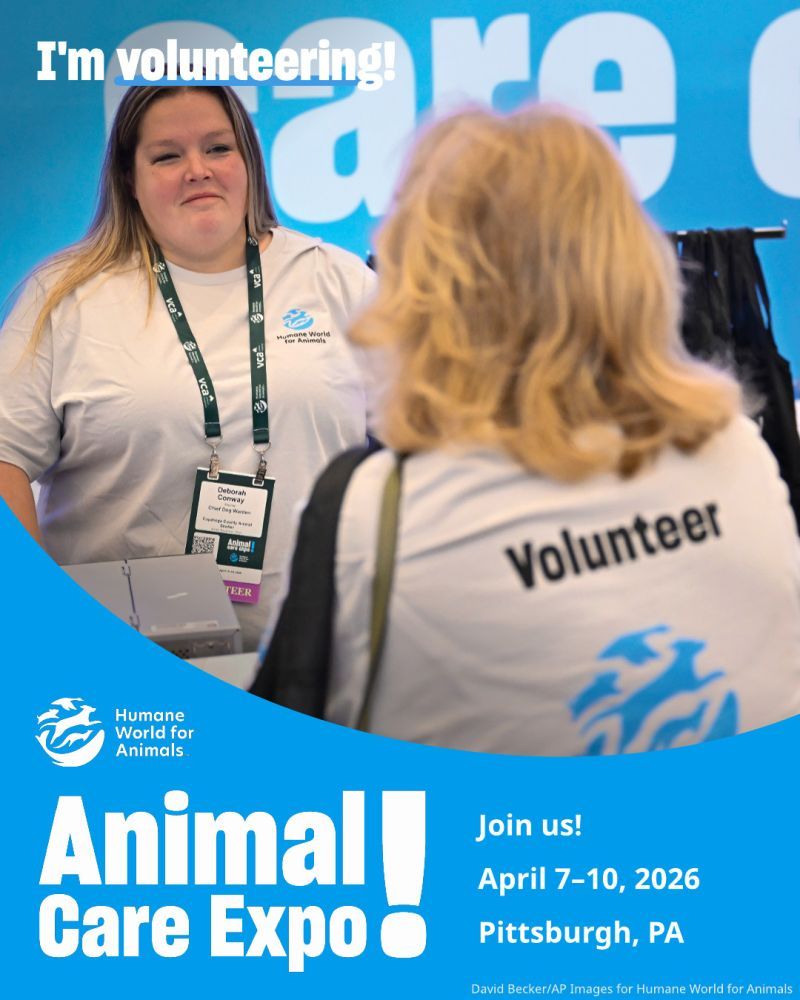 I'm volunteering at Animal Care Expo 2026