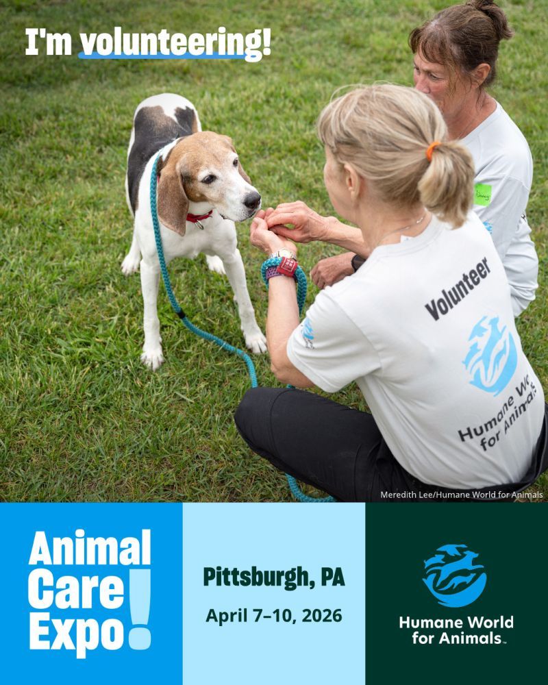I'm volunteering at Animal Care Expo 2026