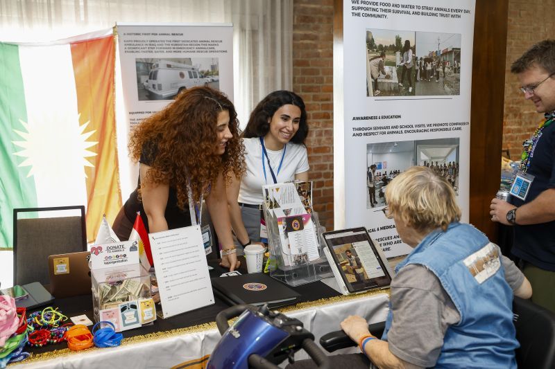 TAFA attendees explore an exhibit table at TAFA 2025