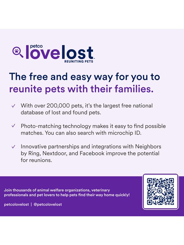 Petco Love Lost: The free and easy way for you to reunite pets with their families