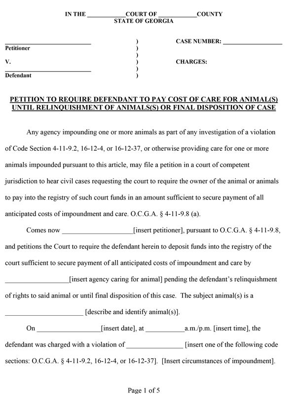 Georgia Petition Sample