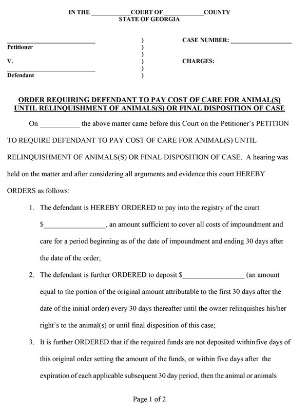 Proposed Order Sample