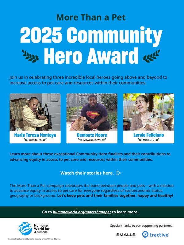 More Than a Pet 2025 Community Hero Award