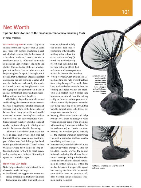 Net worth: Tips and tricks for one of the most important animal-handling tools