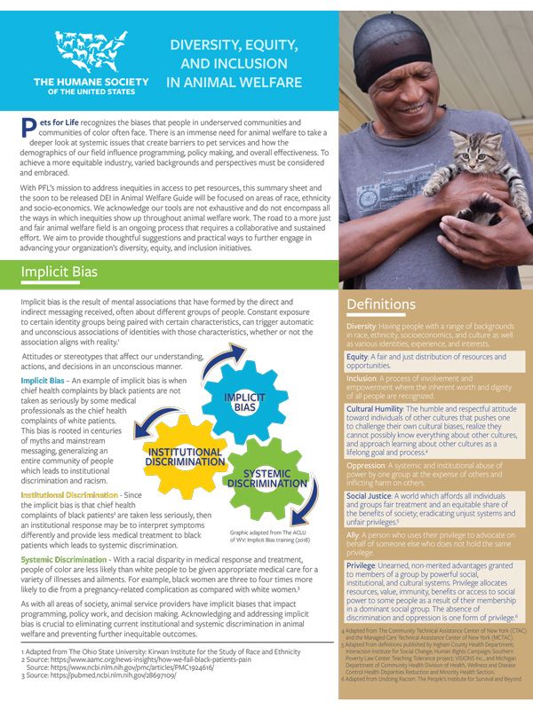 Diversity, equity and inclusion in animal welfare