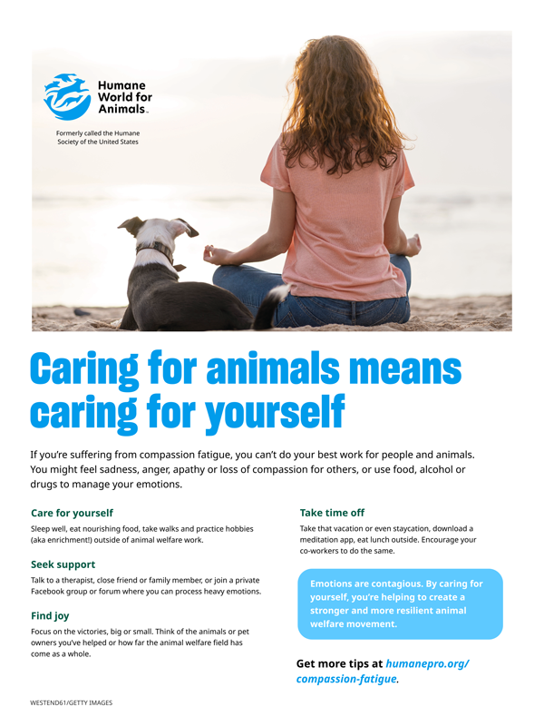 caring for animals means caring for yourself