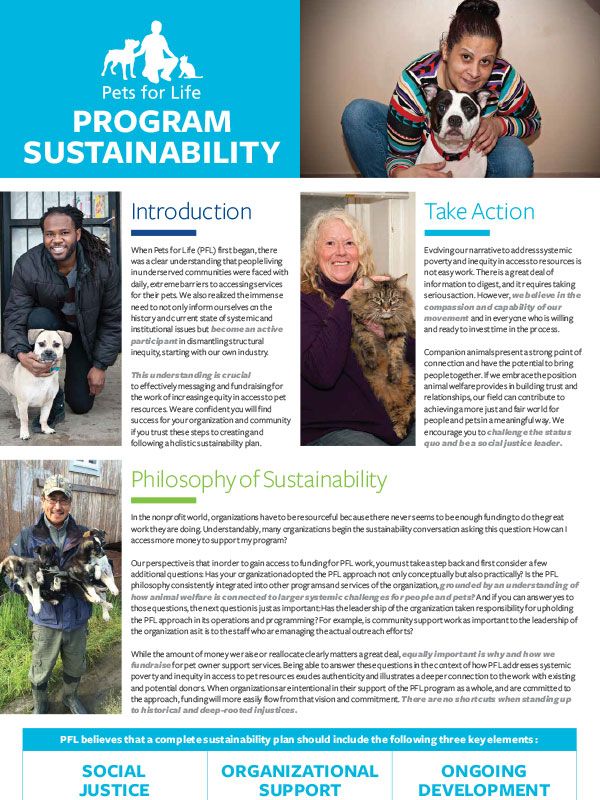 Pets for Life - Sustainability Summary