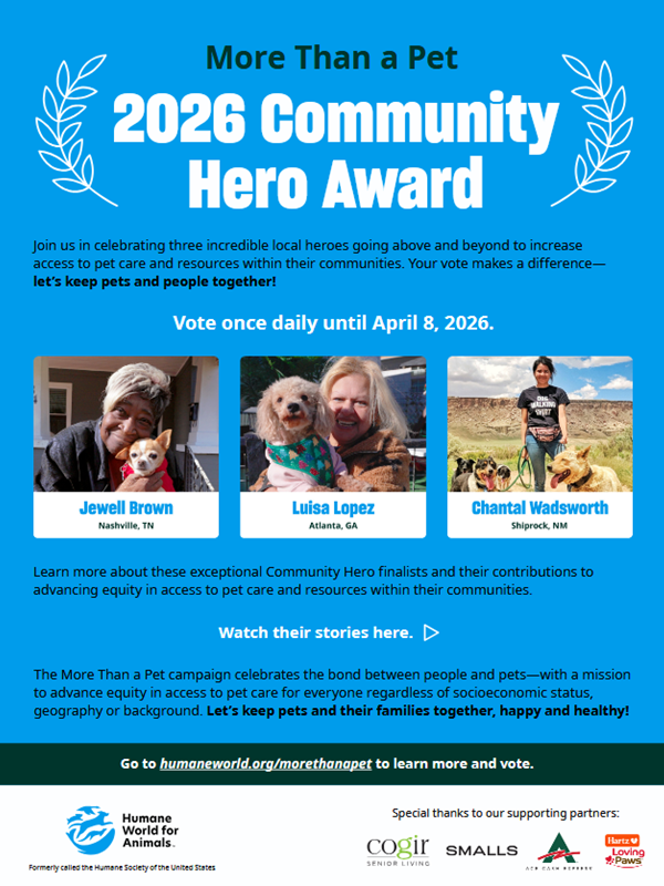 More than a Pet 2026 Community Hero Award