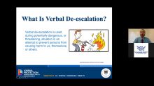 Verbal de-escalation: Stepping back from the edge