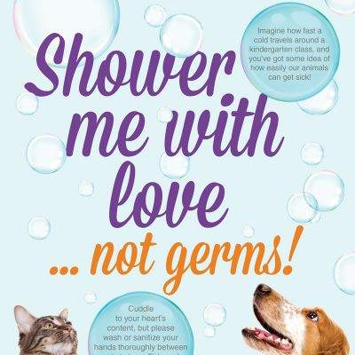 Shower me with love ... not germs!