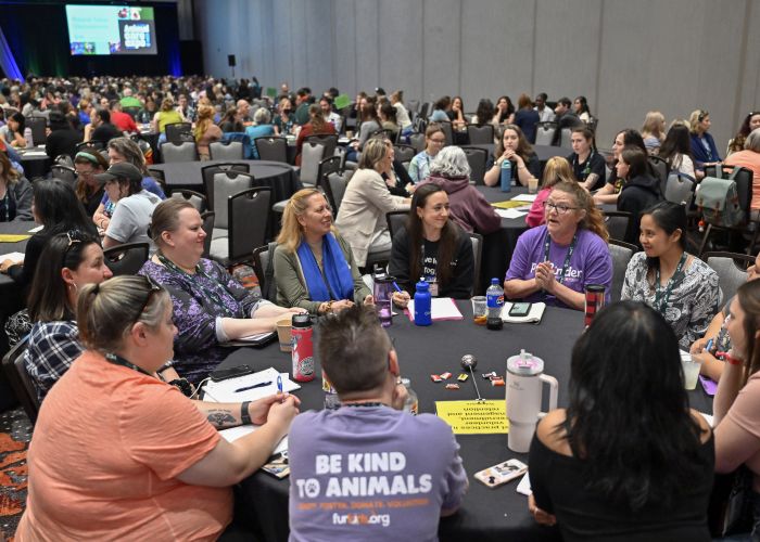 Group of attendees at a round table